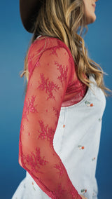 Lace Mesh Sheer Top