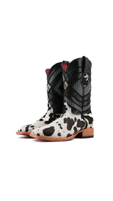 Prescott Cowhide Square Toe Cowboy Boot Size 6 Box RMF31