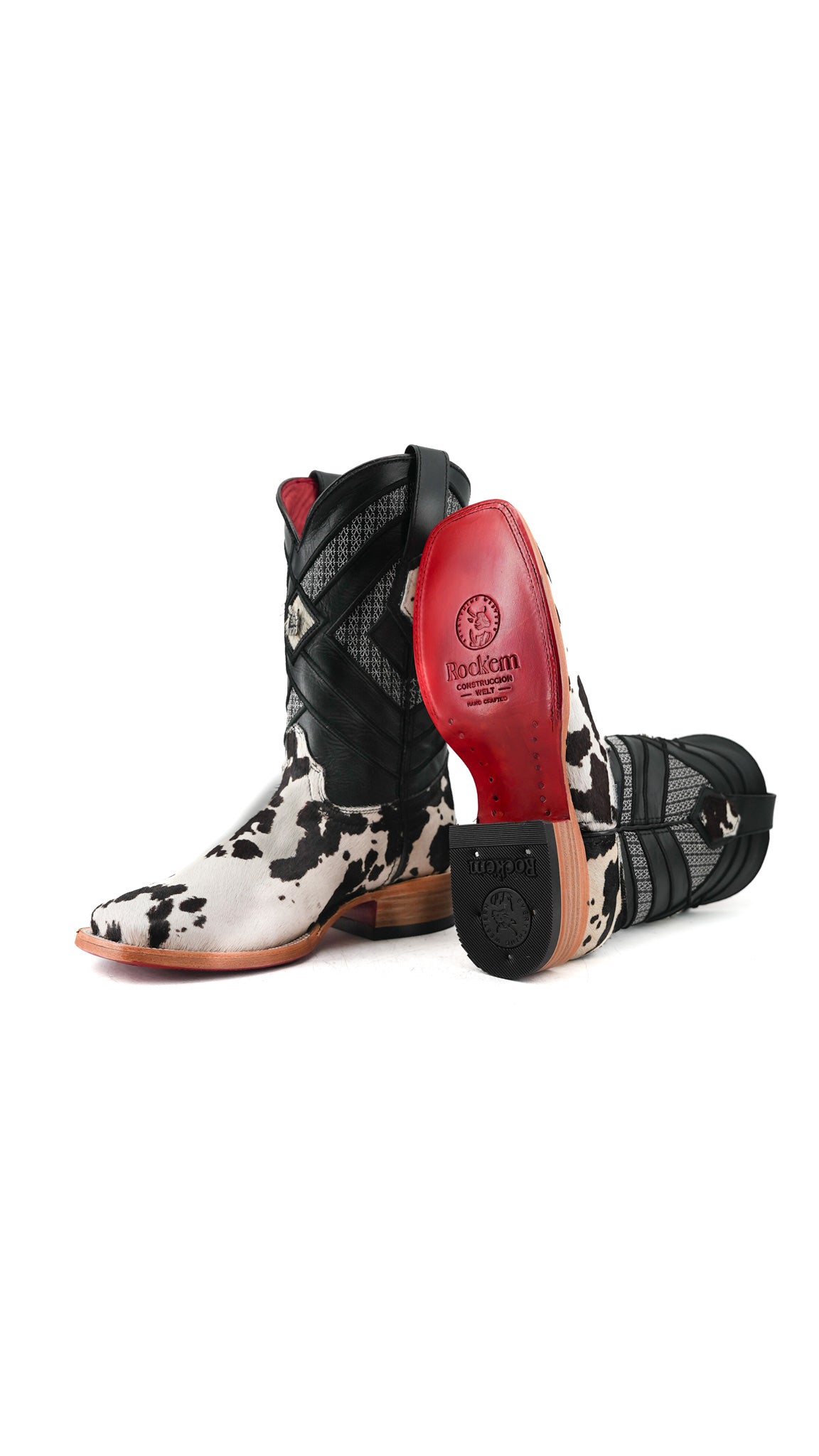 Prescott Cowhide Square Toe Cowboy Boot Size 6 Box RMF31