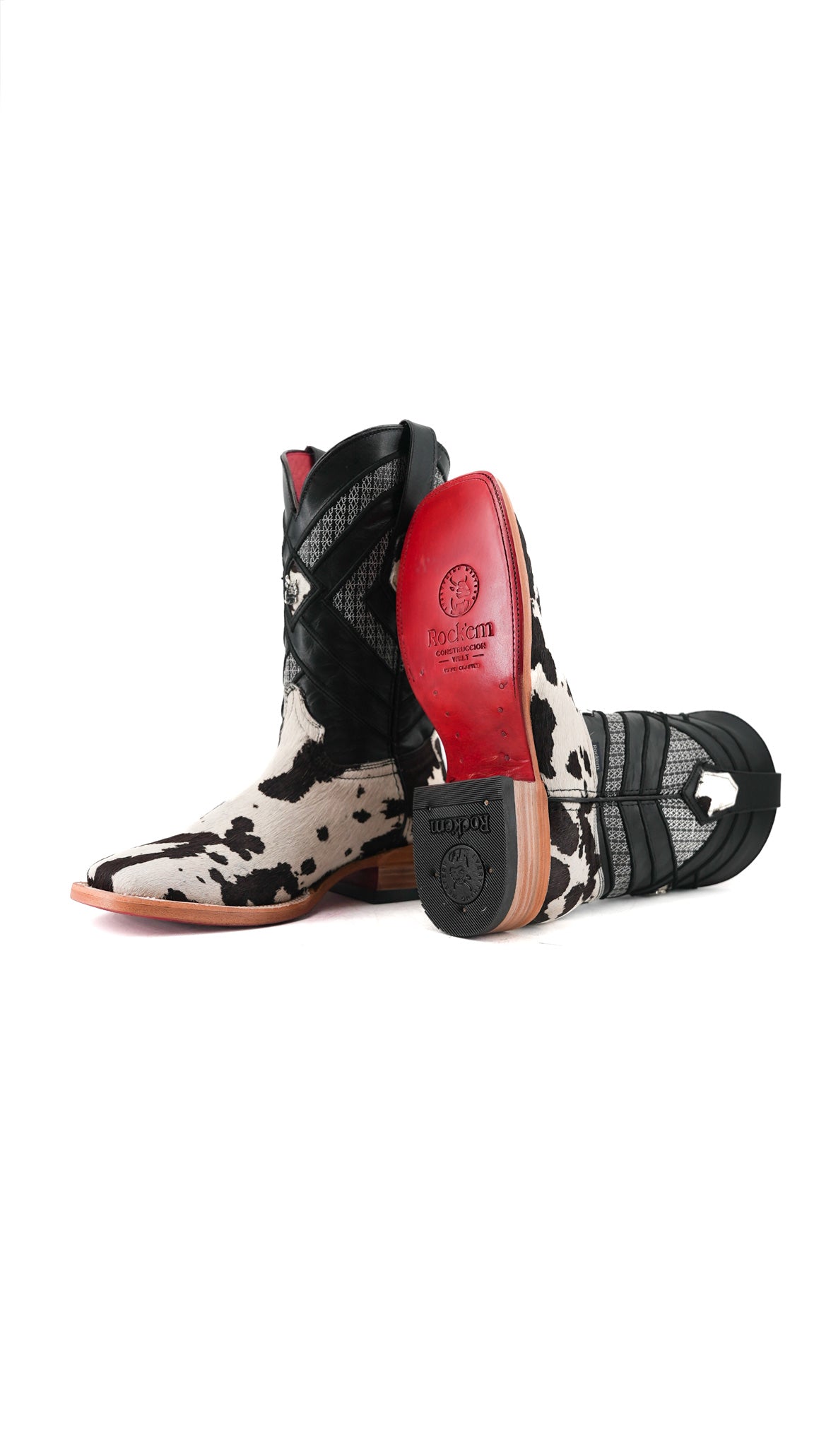 Prescott Cowhide Square Toe Cowboy Boot Size 6 Box RMF32