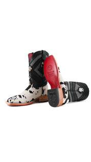 Prescott Cowhide Square Toe Cowboy Boot Size 6.5 Box RMF33