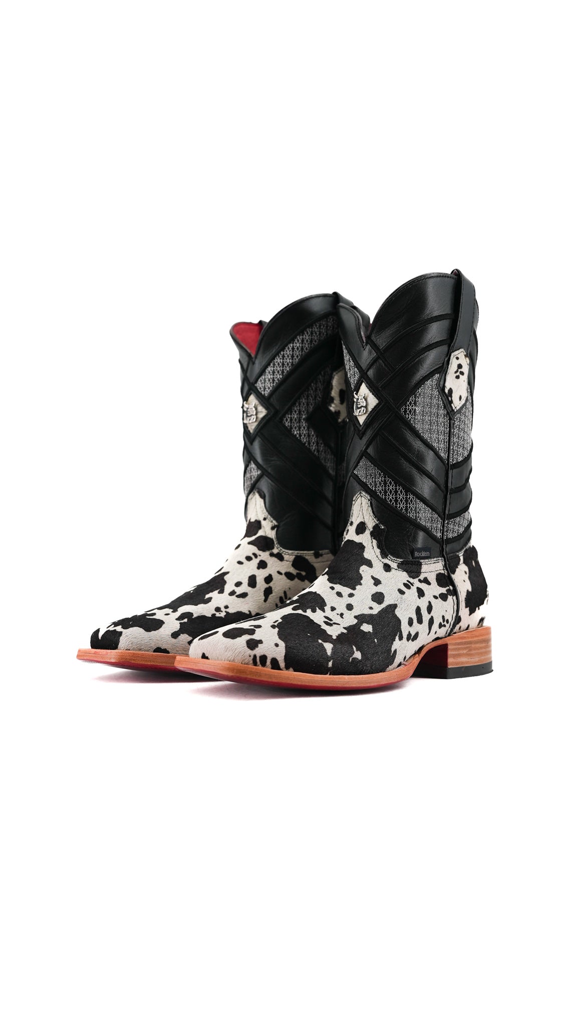 Prescott Cowhide Square Toe Cowboy Boot Size 7.5 Box RMF35