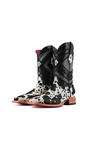 Prescott Cowhide Square Toe Cowboy Boot Size 7.5 Box RMF35