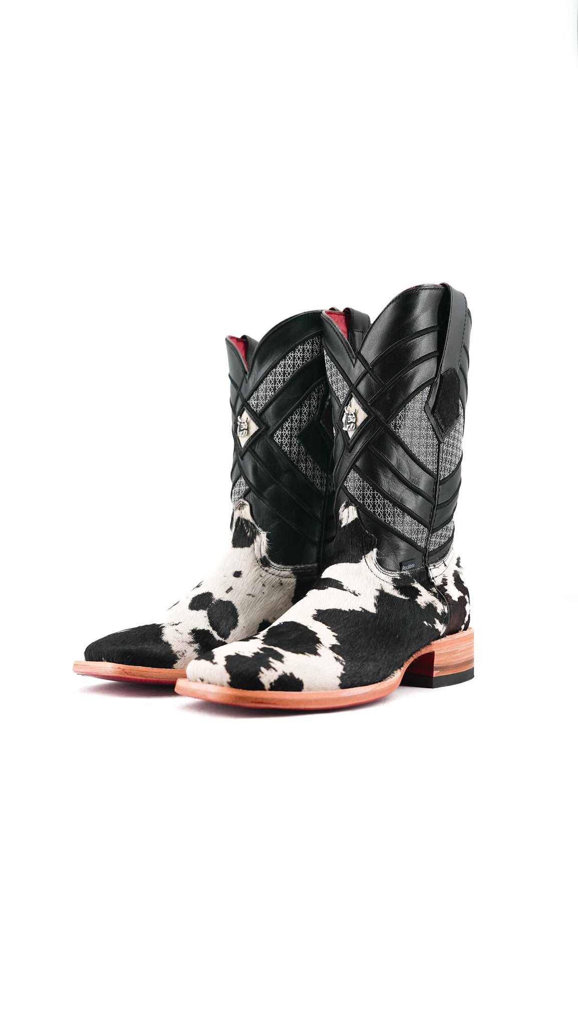 Prescott Cowhide Square Toe Cowboy Boot Size 7 Box RMF37