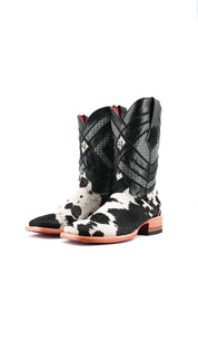 Prescott Cowhide Square Toe Cowboy Boot Size 7 Box RMF37