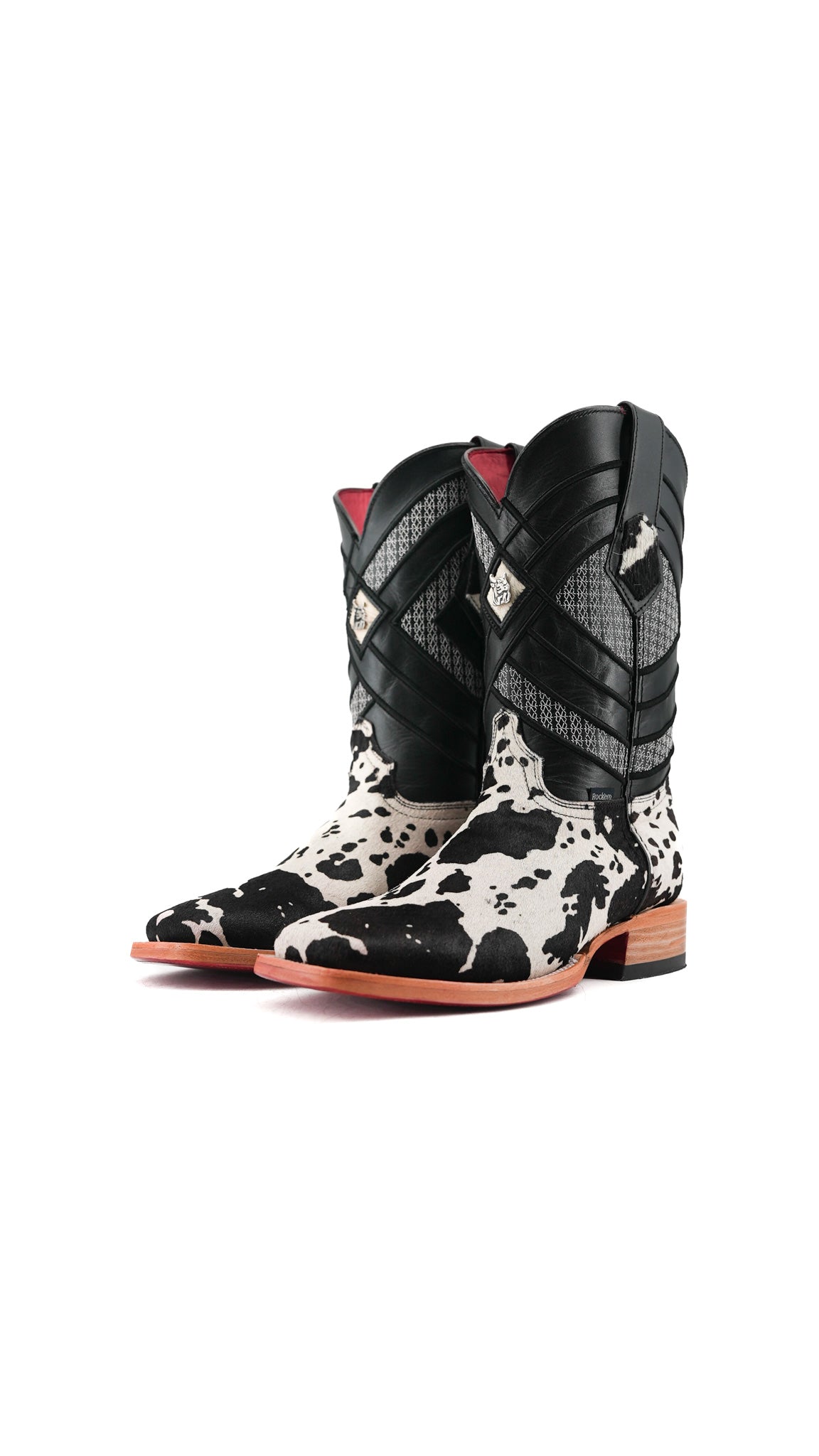 Prescott Cowhide Square Toe Cowboy Boot Size 7 Box RMF38