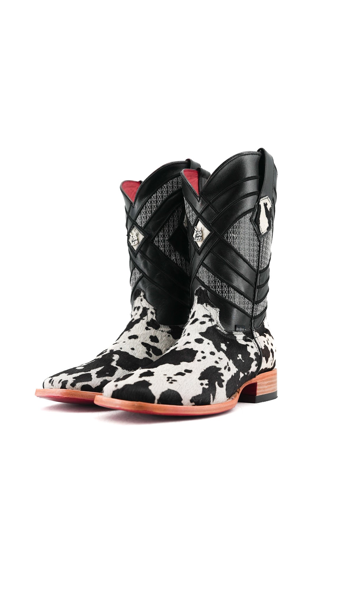 Prescott Cowhide Square Toe Cowboy Boot Size 8 Box RMF40