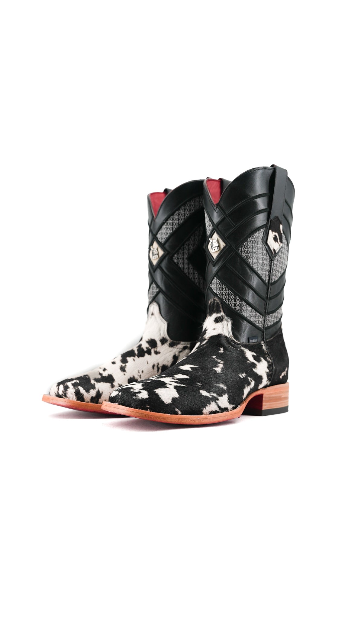 Prescott Cowhide Square Toe Cowboy Boot Size 8.5 Box RMF42