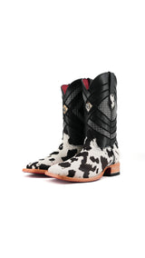 Prescott Cowhide Square Toe Cowboy Boot Size 9 Box RMF44