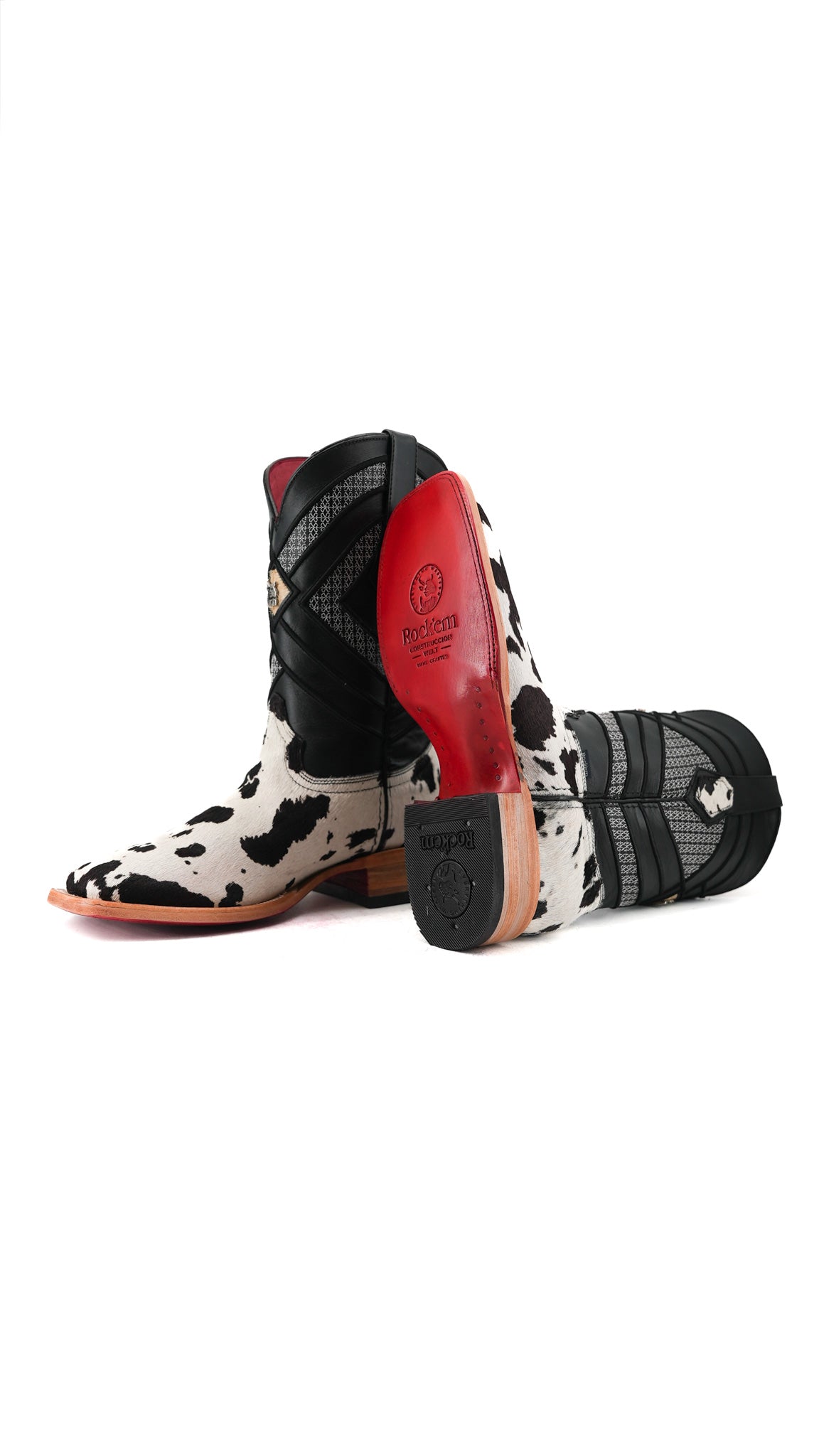 Prescott Cowhide Square Toe Cowboy Boot Size 9 Box RMF44