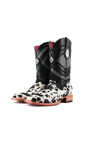 Prescott Cowhide Square Toe Cowboy Boot Size 9.5 Box RMF45