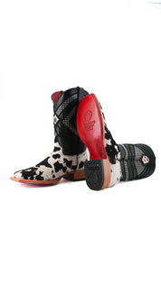 Prescott Cowhide Square Toe Cowboy Boot Size 9.5 Box RMF46