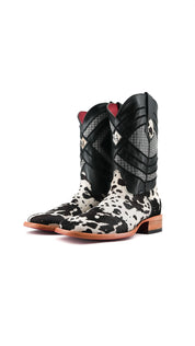 Prescott Cowhide Square Toe Cowboy Boot Size 10 Box RMF48