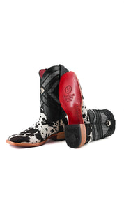 Prescott Cowhide Square Toe Cowboy Boot Size 10 Box RMF48