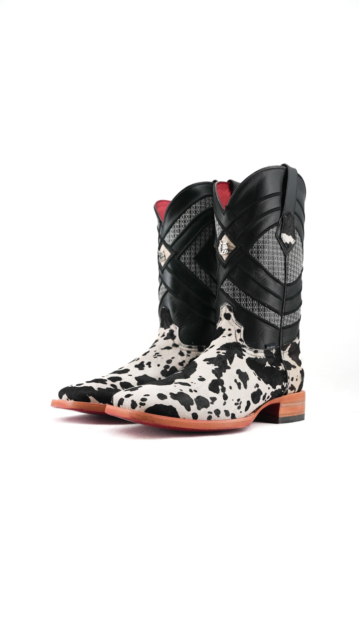 Prescott Cowhide Square Toe Cowboy Boot Size 10.5 Box RMF49