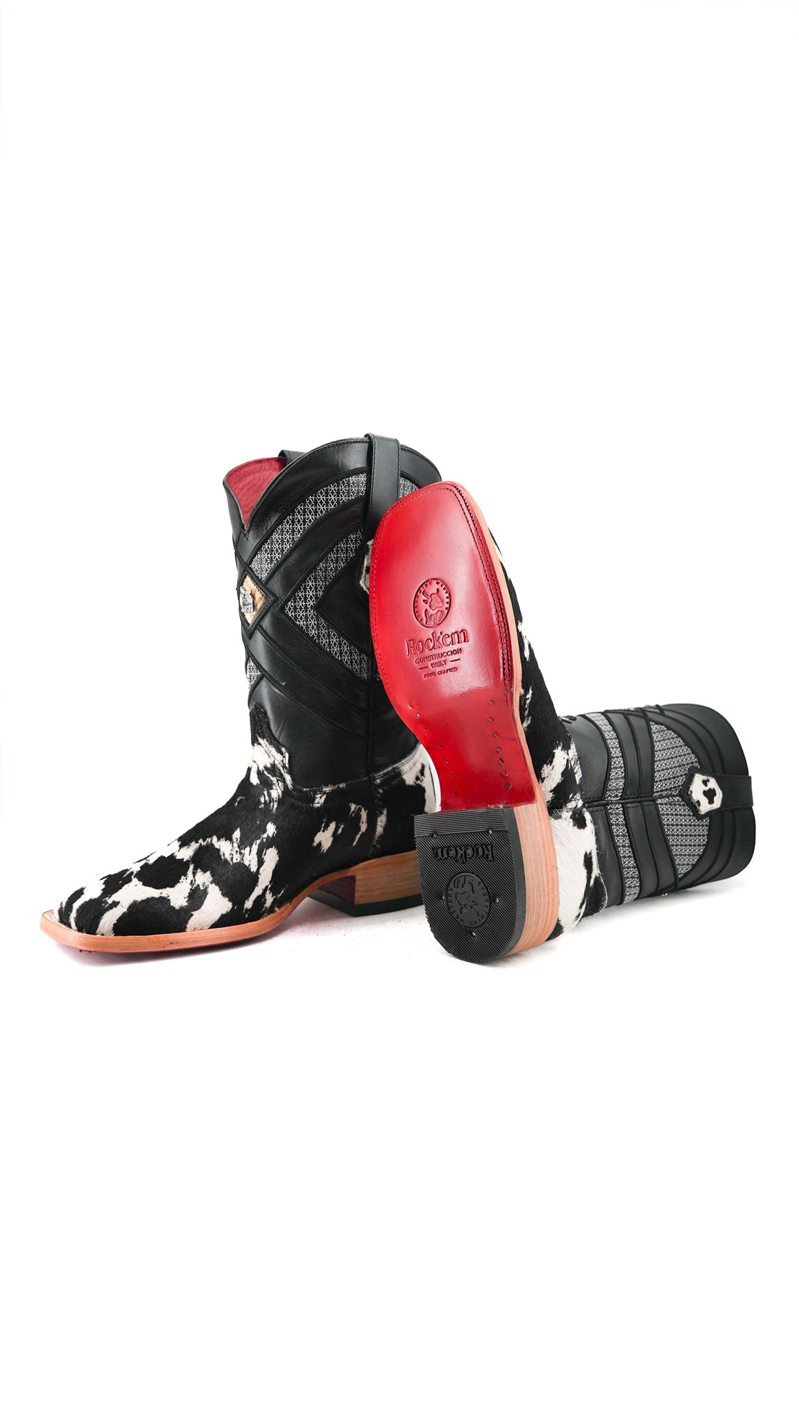 Prescott Cowhide Square Toe Cowboy Boot Size 11 Box RMF51