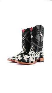 Prescott Cowhide Square Toe Cowboy Boot Size 11 Box RMF52