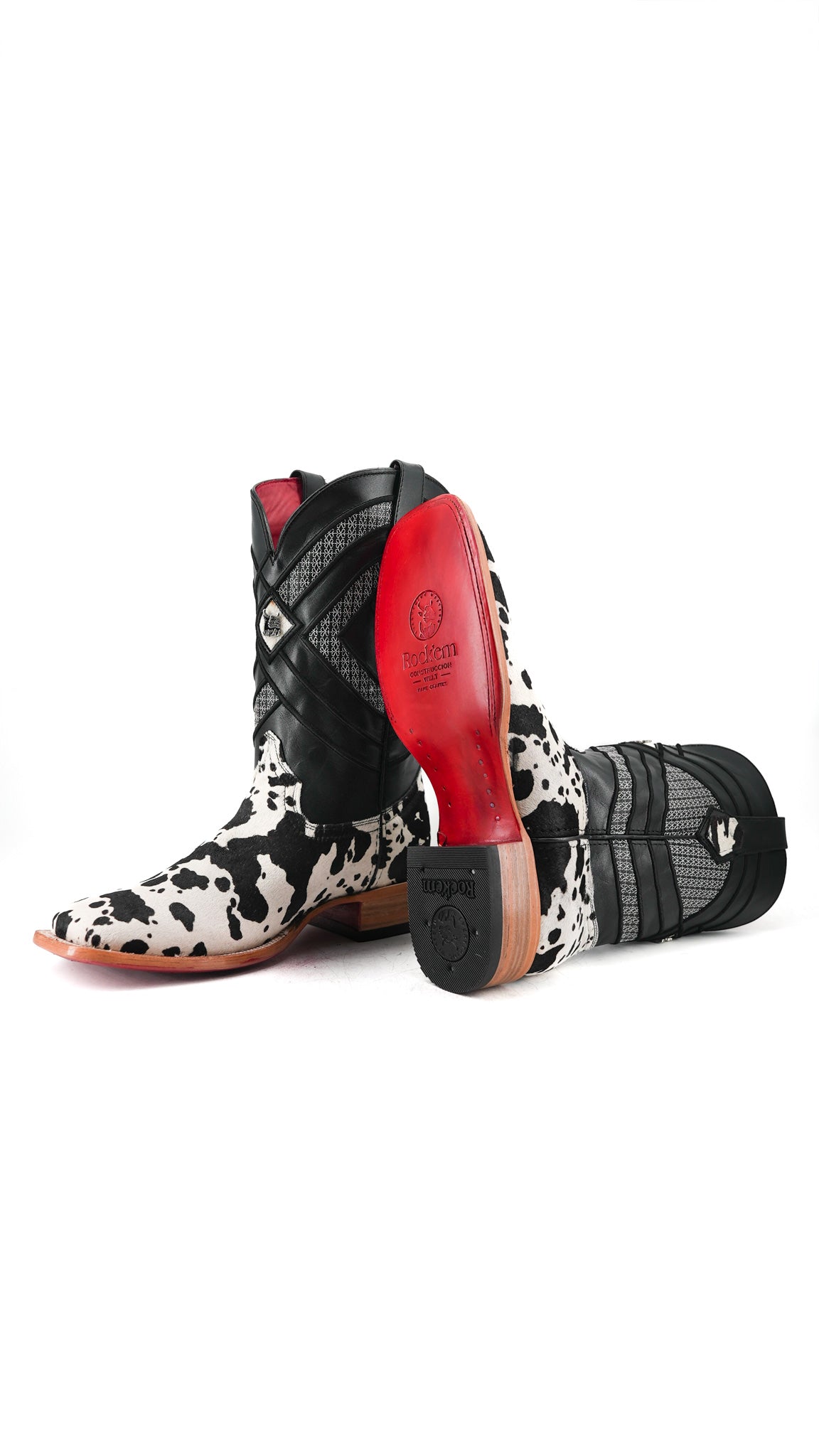 Prescott Cowhide Square Toe Cowboy Boot Size 11 Box RMF52