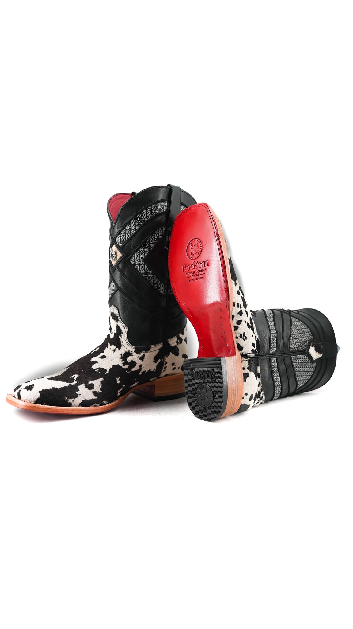 Prescott Cowhide Square Toe Cowboy Boot Size 12 Box RMF53