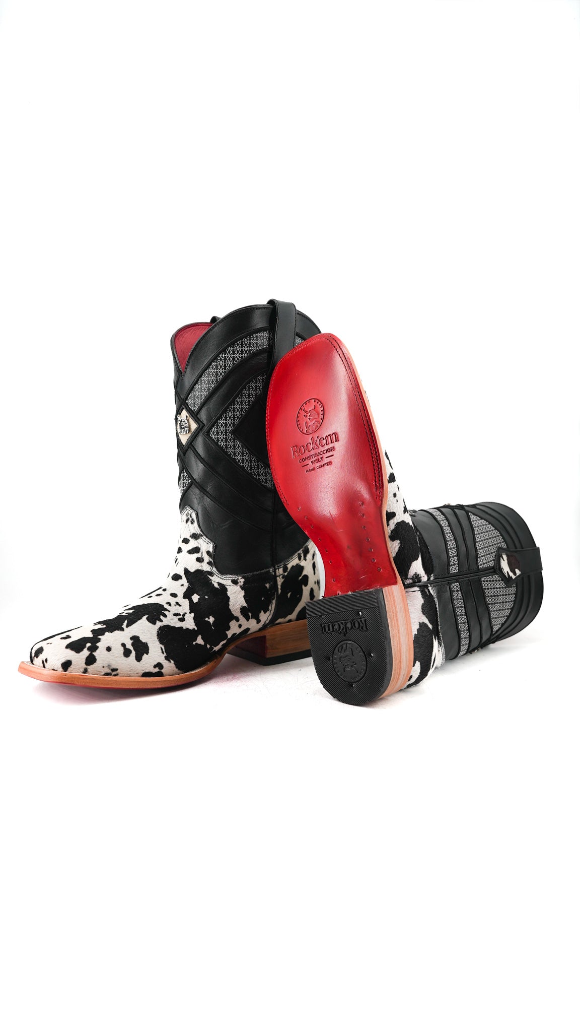 Prescott Cowhide Square Toe Cowboy Boot Size 12 Box RMF54