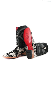 Prescott Cowhide Square Toe Cowboy Boot Size 13 Box RMF55