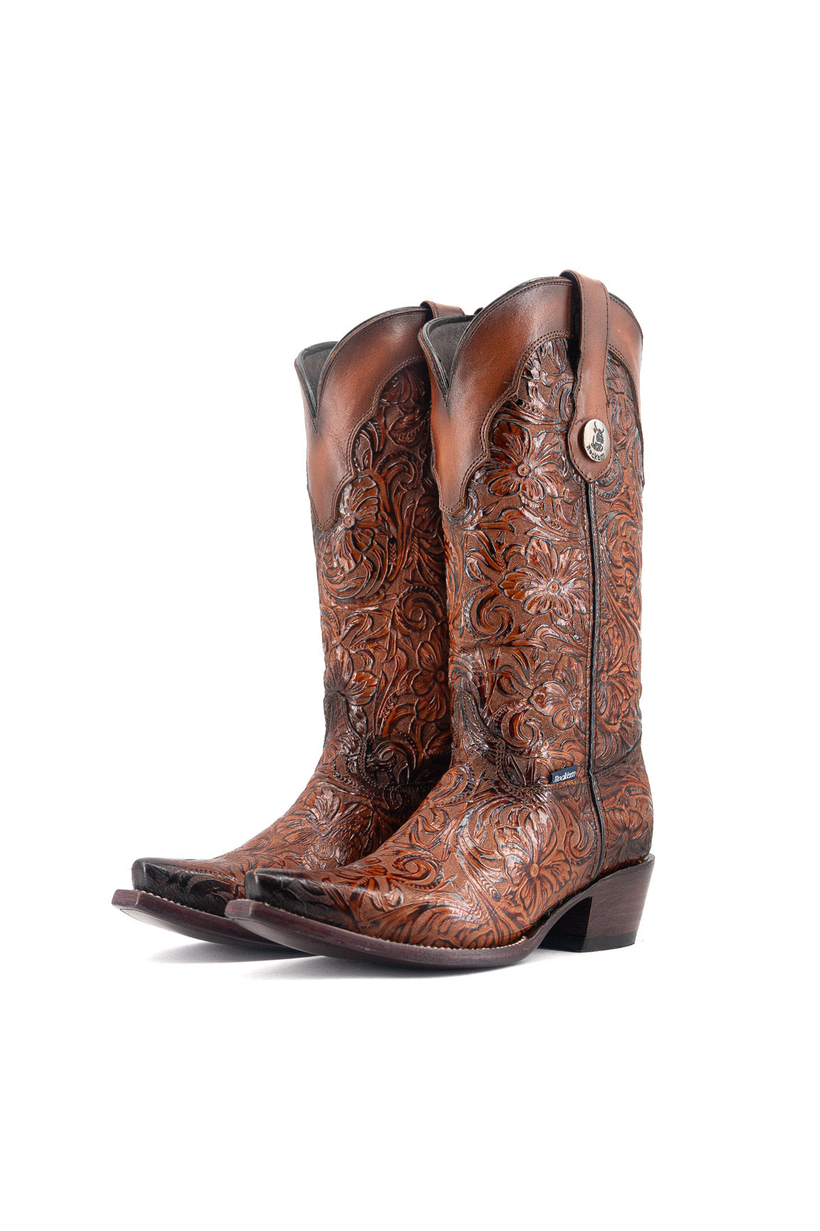 Mila Tooled Snip Toe Cowgirl Boot