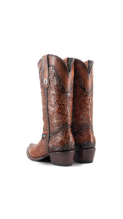 Mila Tooled Snip Toe Cowgirl Boot