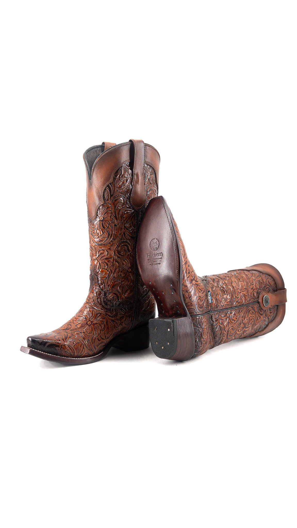 Mila Tooled Snip Toe Cowgirl Boot