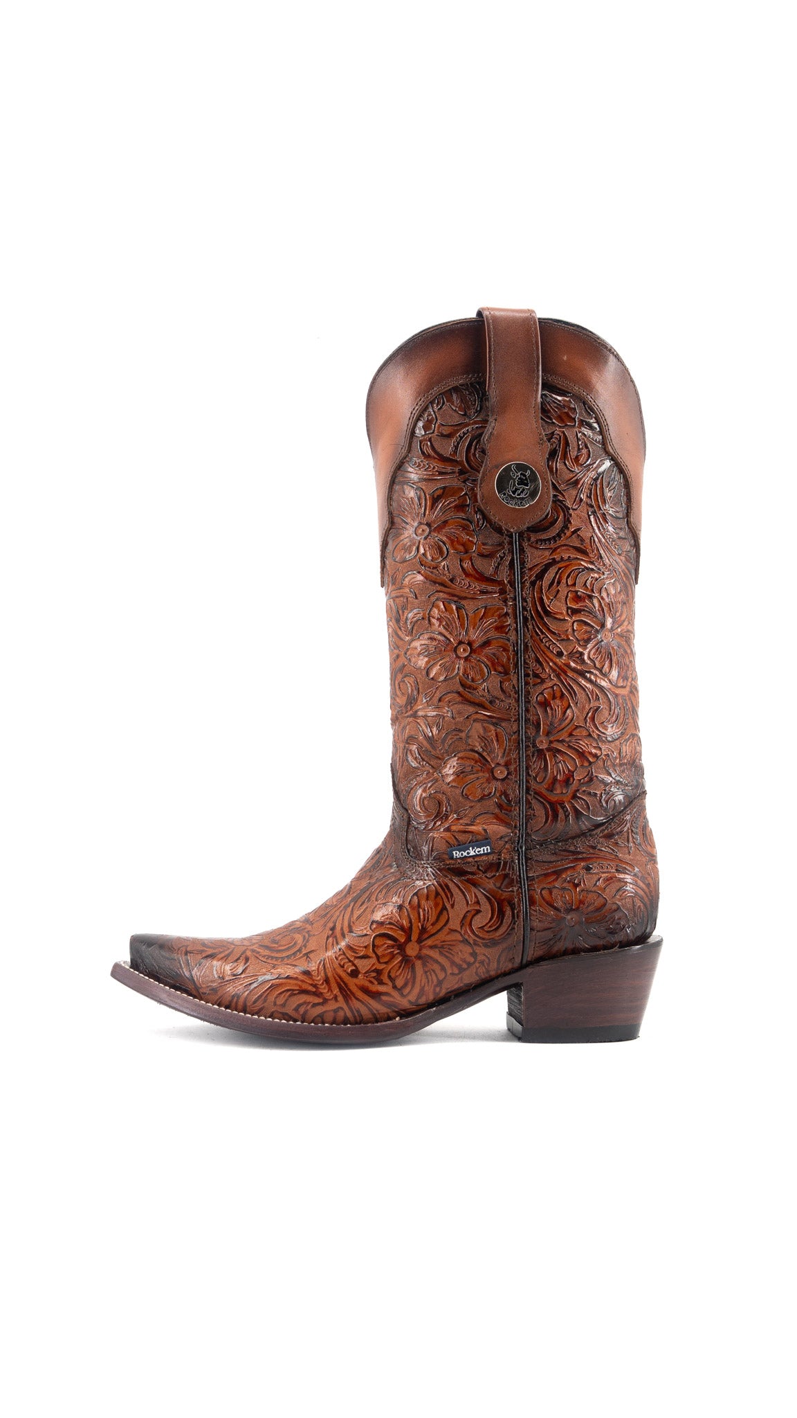 Mila Tooled Snip Toe Cowgirl Boot