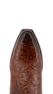 Mila Tooled Snip Toe Cowgirl Boot