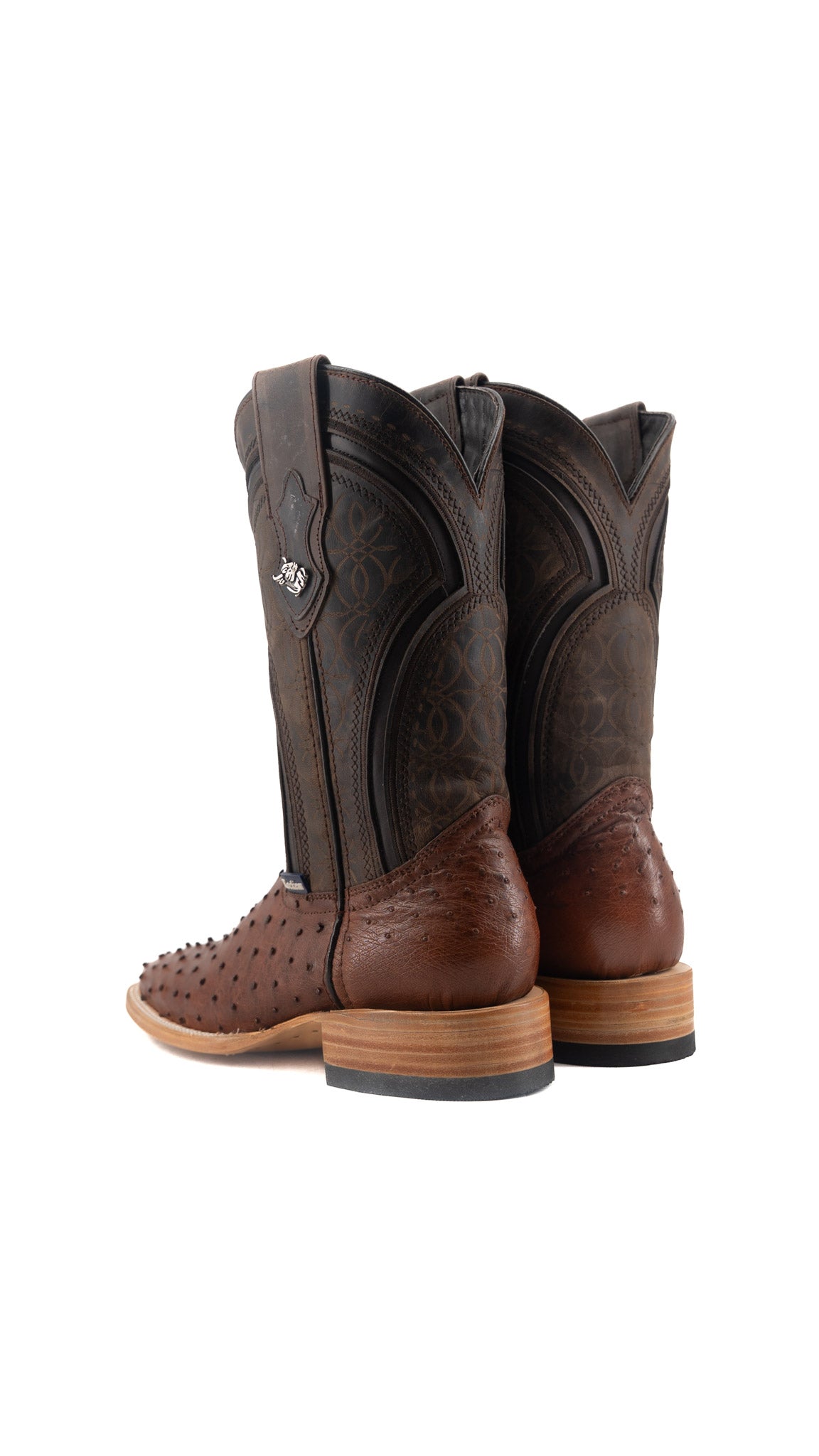 Walter Ostrich Exotic Square Toe Cowboy Boot