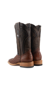 Walter Ostrich Exotic Square Toe Cowboy Boot