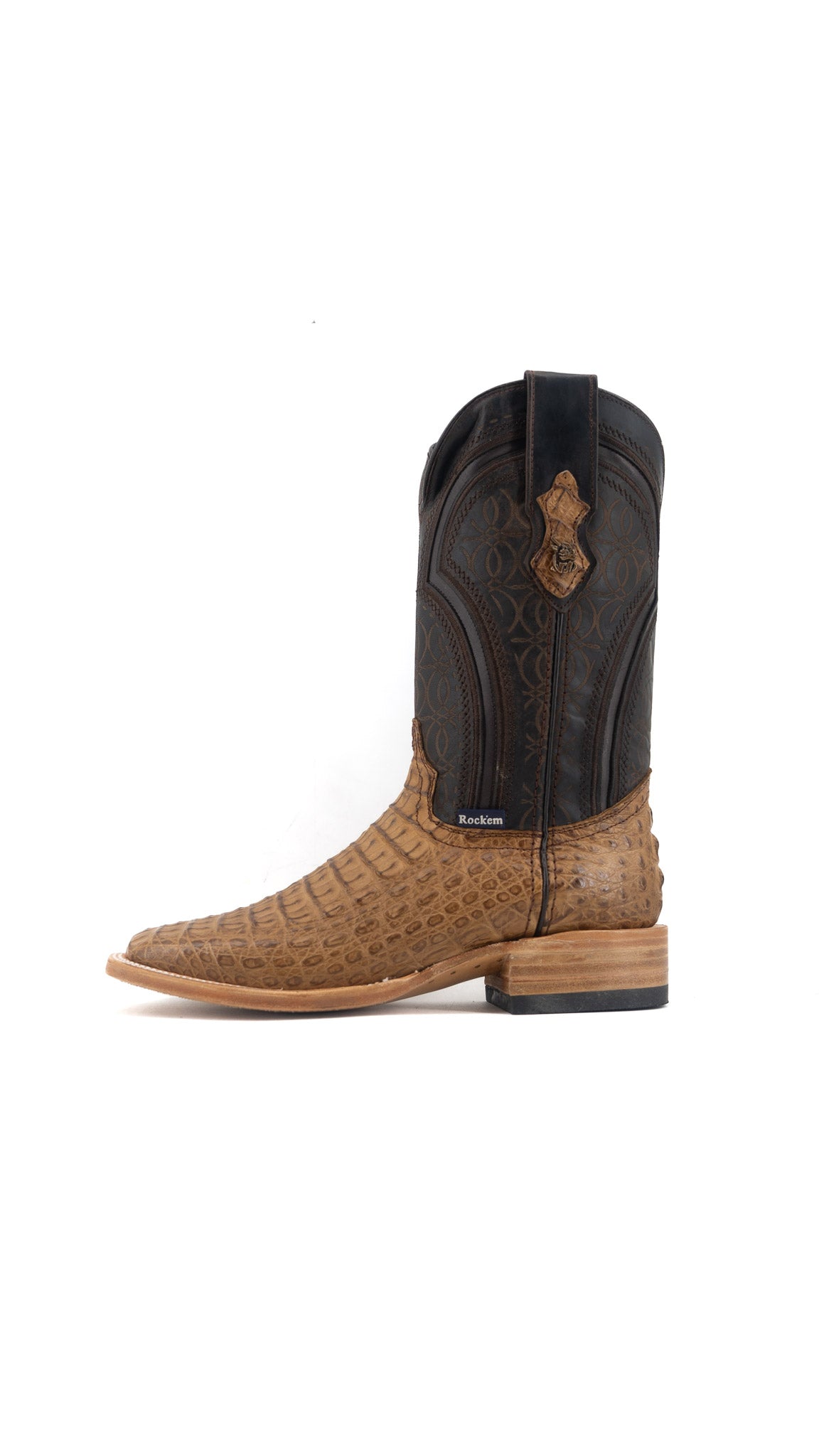 Walter Caiman Exotic Square Toe Cowboy Boot