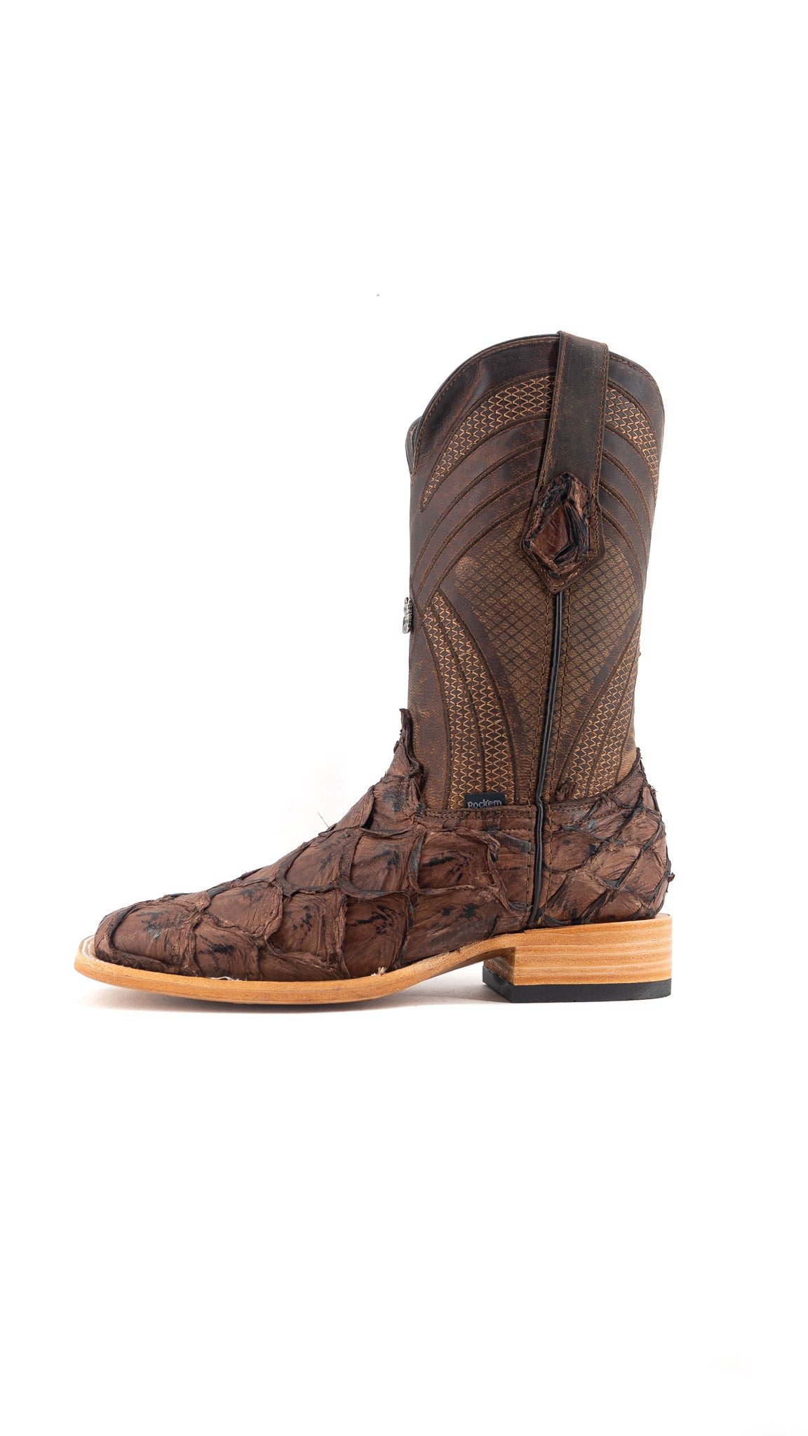 Monroe Pirarucu Exotic Square Toe Cowboy Boot