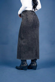 Piper Front Slit Corduroy Maxi Skirt