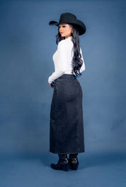Piper Front Slit Corduroy Maxi Skirt