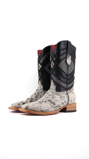 Prescott Cowhide Square Toe Cowboy Boot Size 7 Box QM10 FINAL SALE