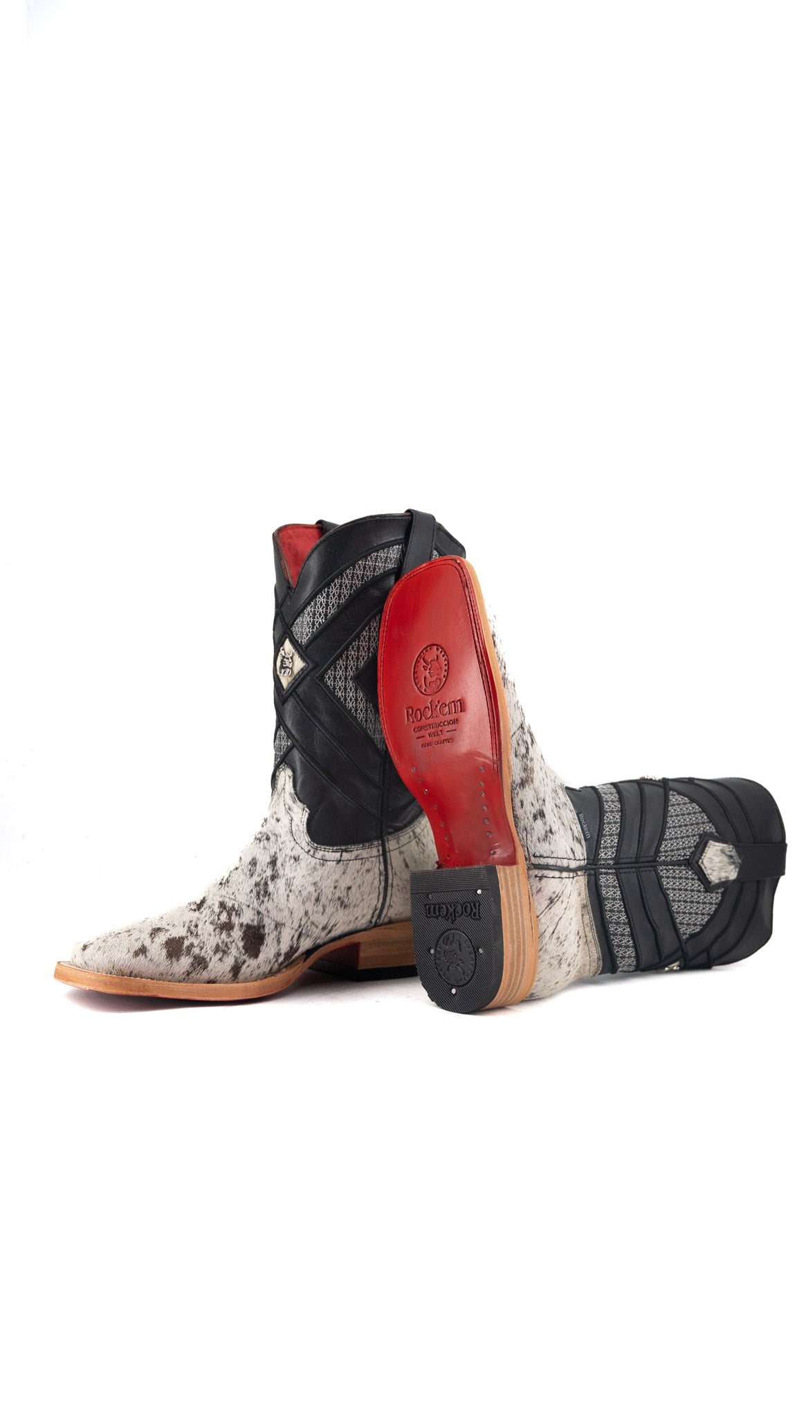 Prescott Cowhide Square Toe Cowboy Boot Size 7 Box QM10 FINAL SALE