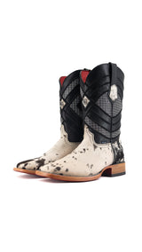 Prescott Cowhide Square Toe Cowboy Boot Size 7 Box QM11 FINAL SALE