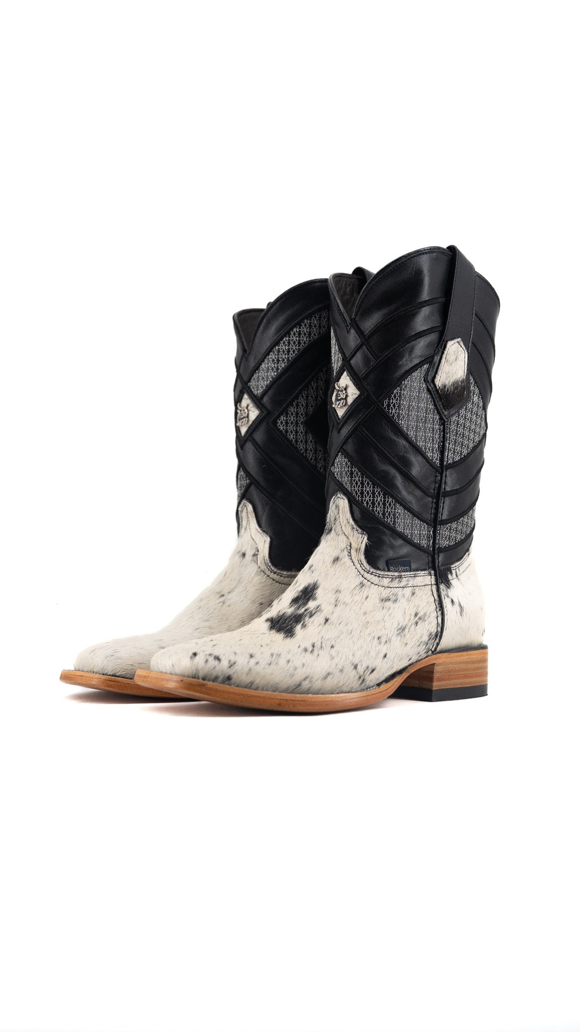 Prescott Cowhide Square Toe Cowboy Boot Size 7 Box QM15 FINAL SALE