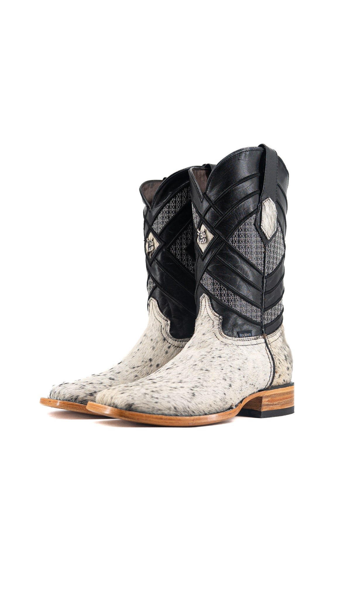 Prescott Cowhide Square Toe Cowboy Boot Size 7 Box QM16 FINAL SALE