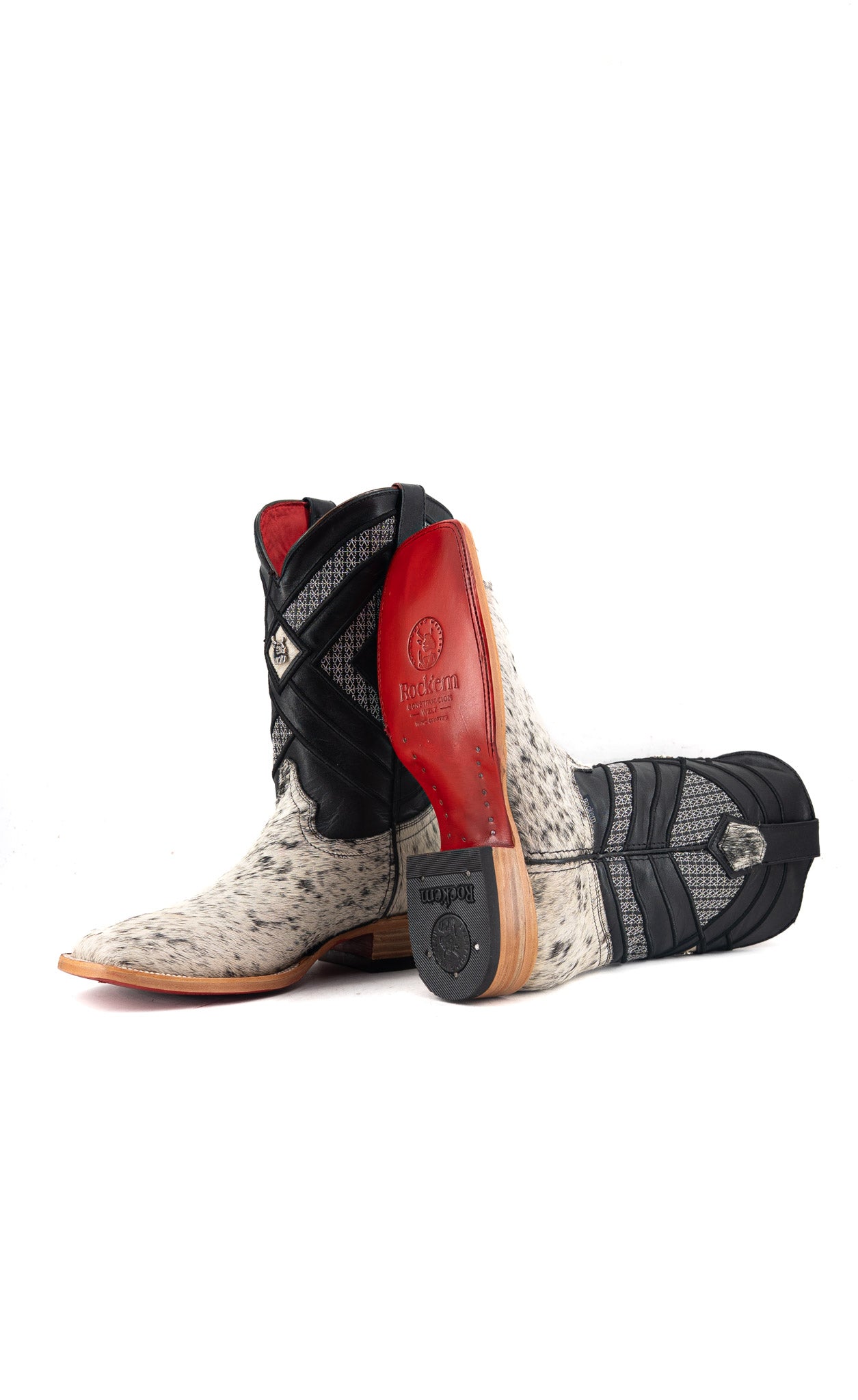 Prescott Cowhide Square Toe Cowboy Boot Size 7.5 Box QM17 FINAL SALE