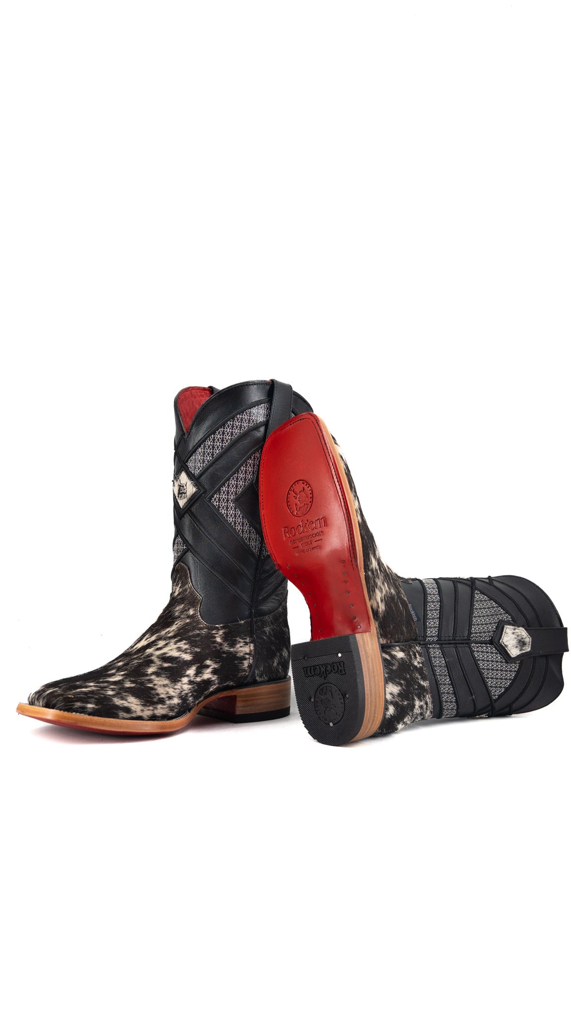 Prescott Cowhide Square Toe Cowboy Boot Size 7.5 Box QM20 FINAL SALE