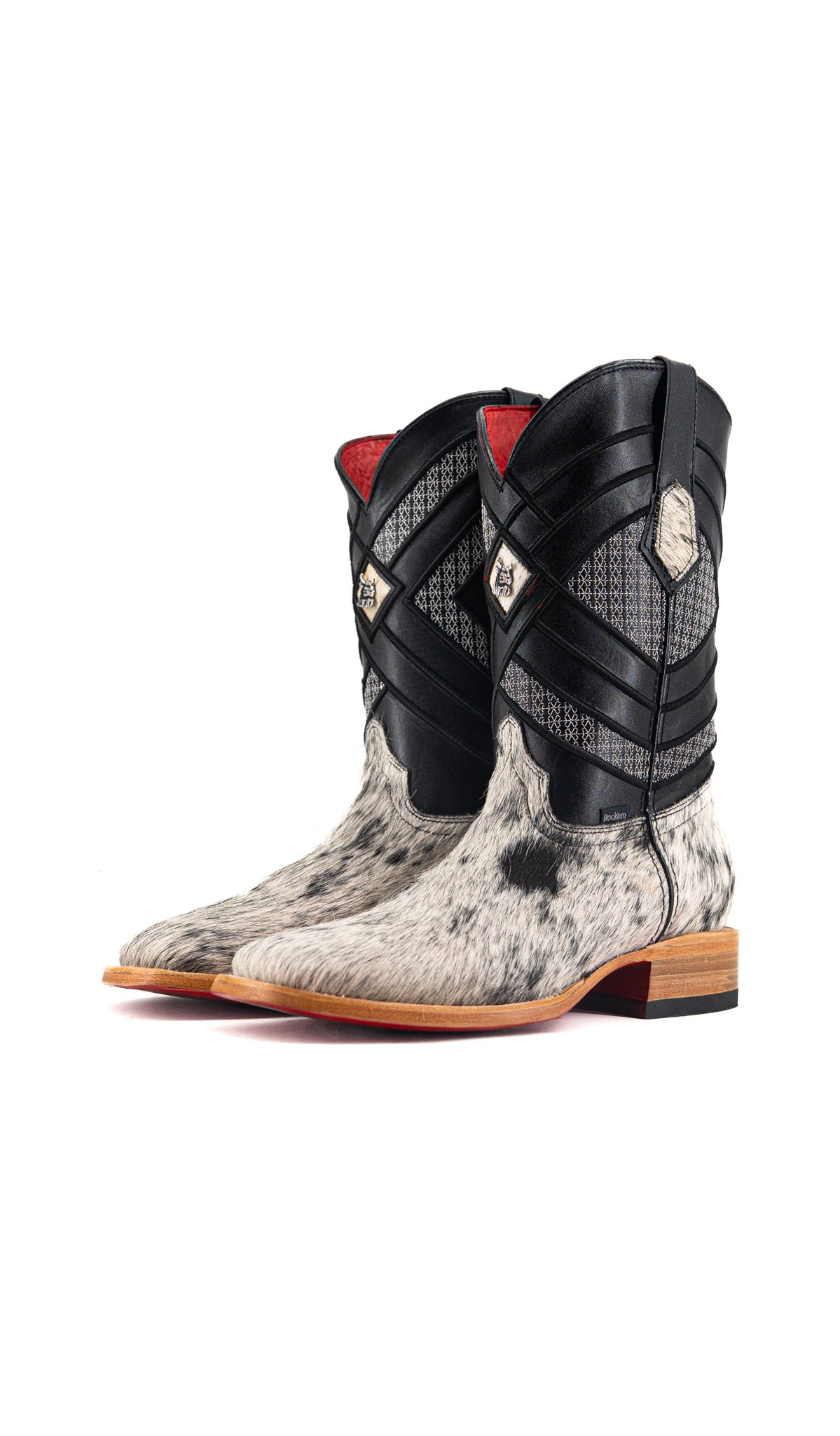 Prescott Cowhide Square Toe Cowboy Boot Size 8 Box QM21 FINAL SALE
