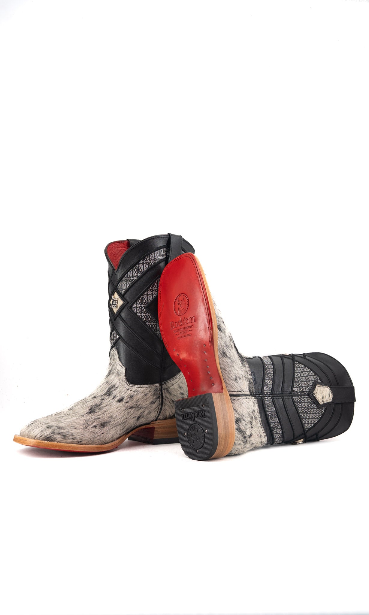 Prescott Cowhide Square Toe Cowboy Boot Size 8 Box QM21 FINAL SALE