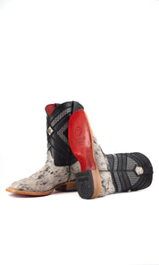 Prescott Cowhide Square Toe Cowboy Boot Size 8 Box QM21 FINAL SALE