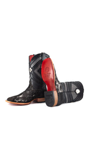 Prescott Cowhide Square Toe Cowboy Boot Size 8 Box QM22 FINAL SALE