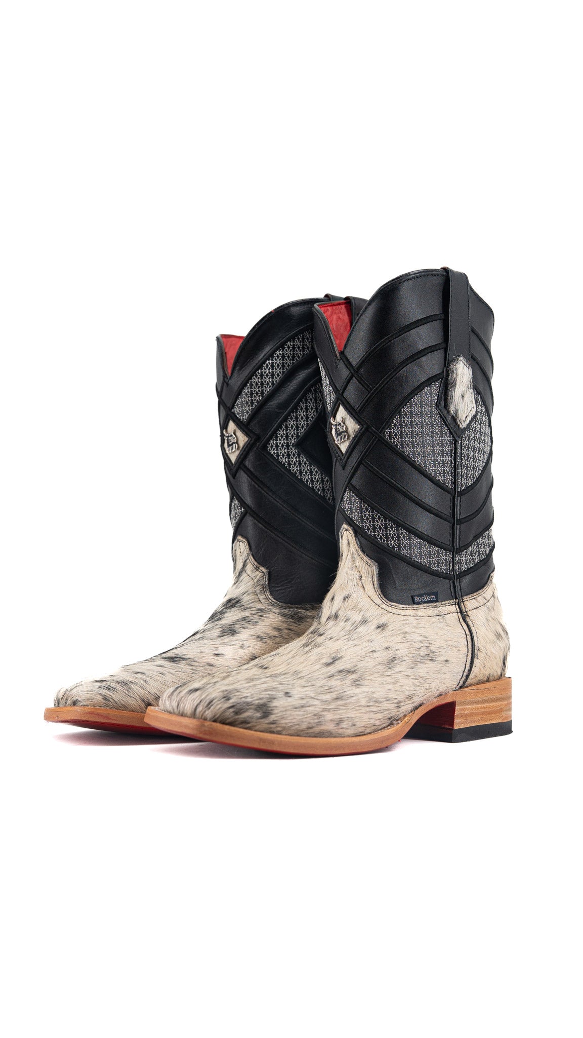 Prescott Cowhide Square Toe Cowboy Boot Size 8 Box QM23 FINAL SALE