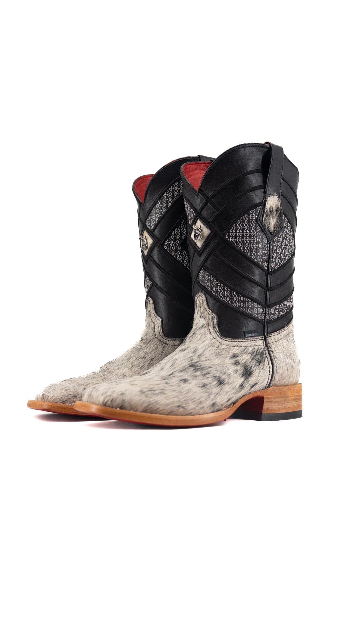 Prescott Cowhide Square Toe Cowboy Boot Size 8 Box QM24 FINAL SALE