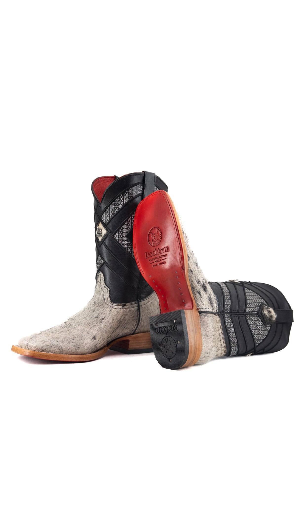Prescott Cowhide Square Toe Cowboy Boot Size 8 Box QM24 FINAL SALE